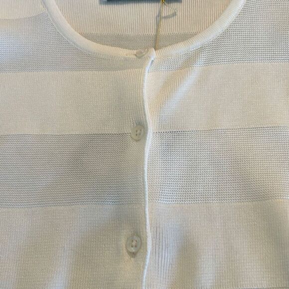 NWT White Cardigan Sweater - Picture 6 of 7